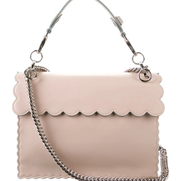 Fendi Kan-I Scalloped Blush Shoulder Handbag - Picture 2 of 4